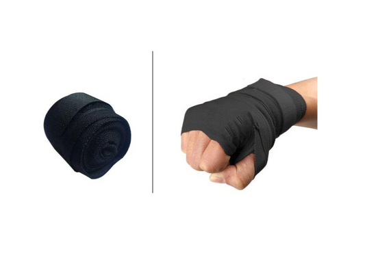 Boxing Hand Wraps – 3m Cotton(Black)